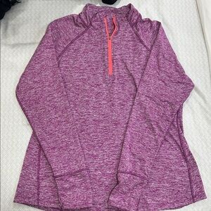 Tangerine Marled Purple Pullover with Pink Accents